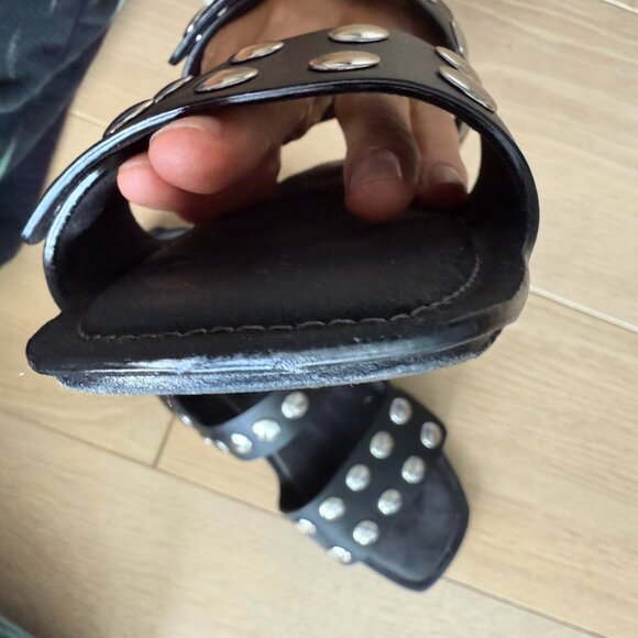 Khaite Boden Leather Studded Sandals - Picture 8 of 8